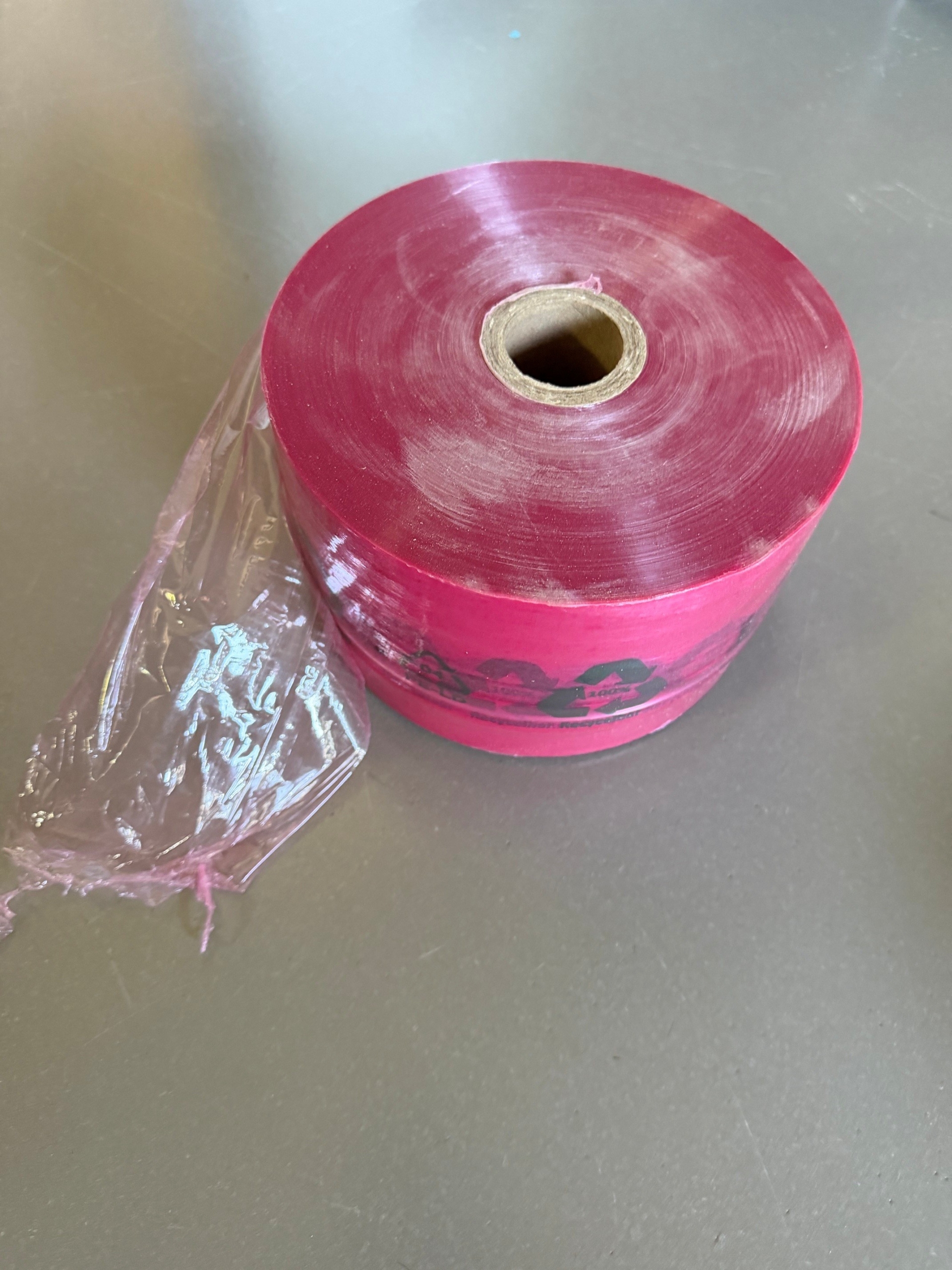 ESD Stretchfolie mit 50% PCR mit Druck 38mm Kern